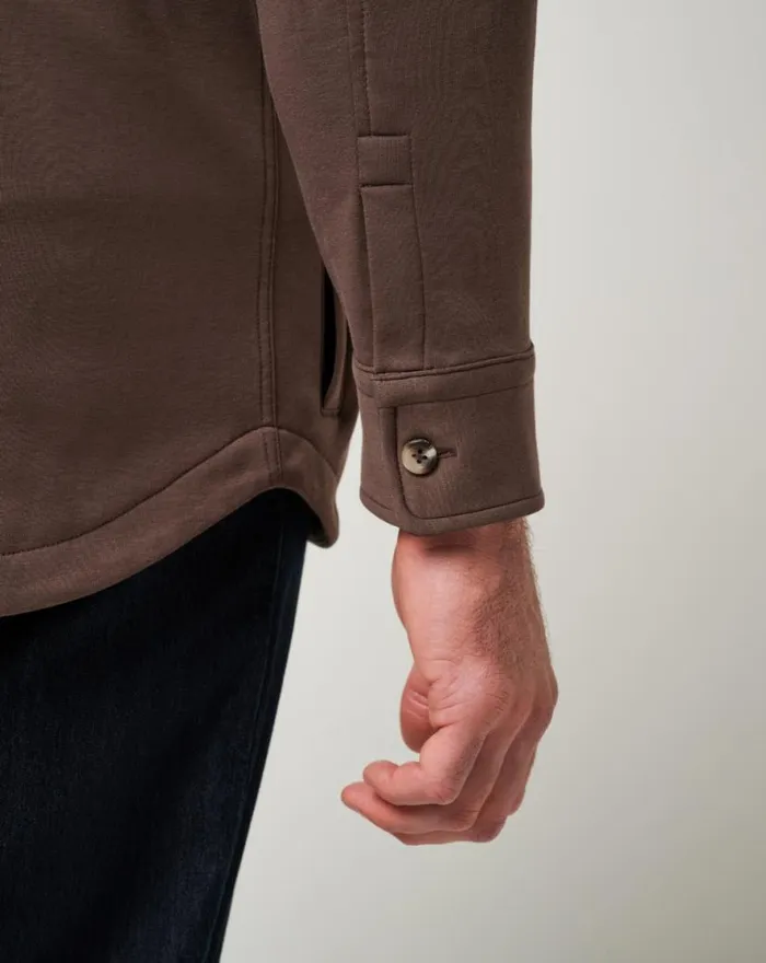 TravisMathew CLOUD SHIRT JACKET Chocolate Men ButtonUps TravisMathew CLOUD SHIRT JACKET Chocolate Men ButtonUps