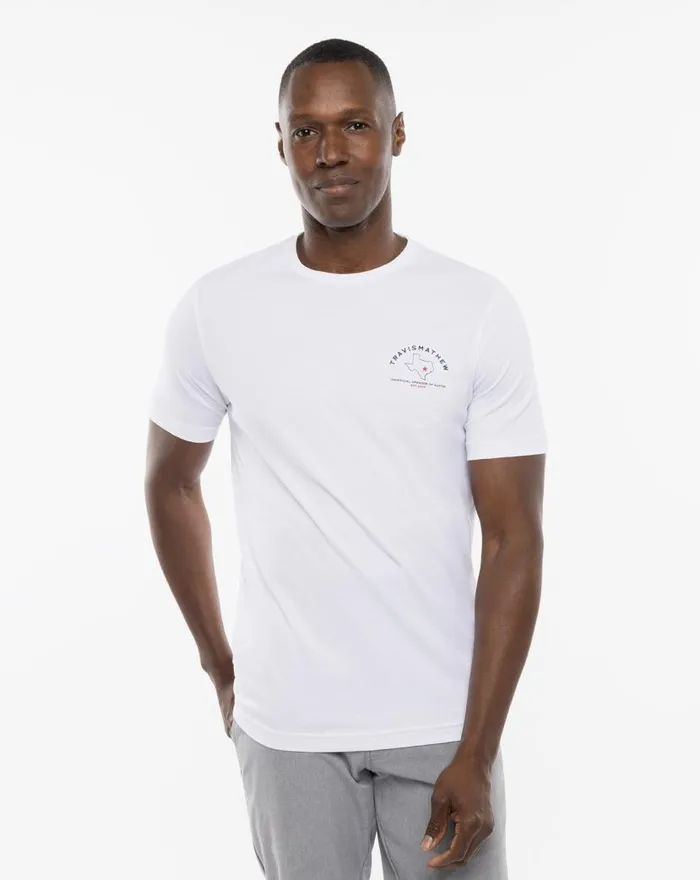 TravisMathew ENCHANTED ROCK TEE White Men Tees TravisMathew ENCHANTED ROCK TEE White Men Tees