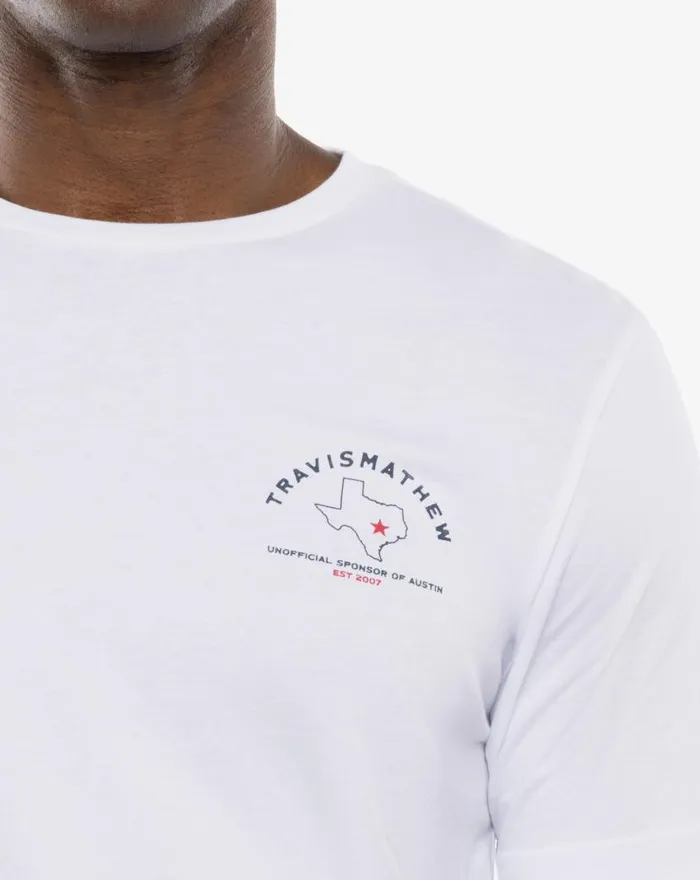 TravisMathew ENCHANTED ROCK TEE White Men Tees TravisMathew ENCHANTED ROCK TEE White Men Tees