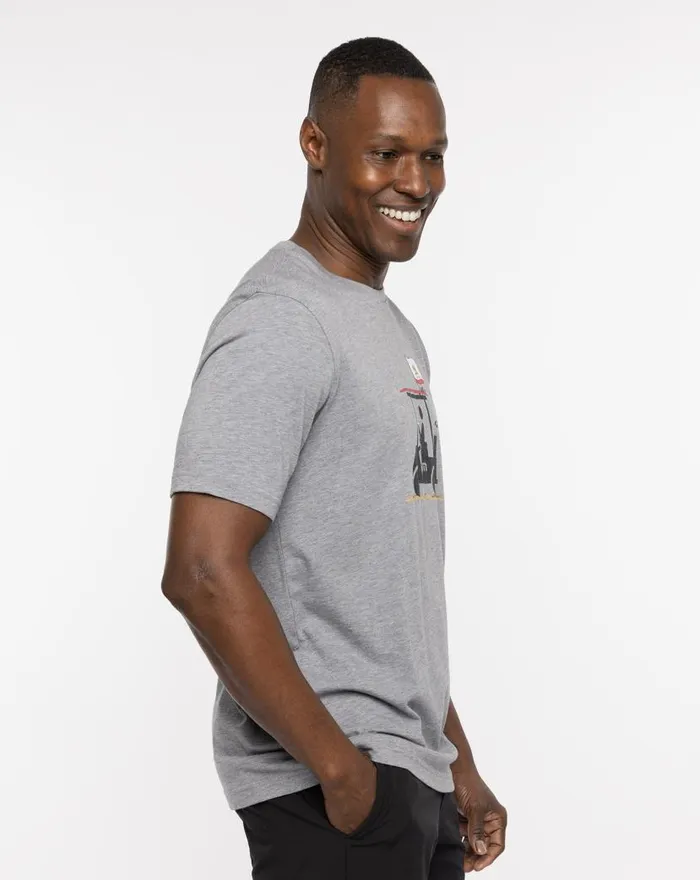 TravisMathew EUREKA TEE Heather Grey Men Tees TravisMathew EUREKA TEE Heather Grey Men Tees