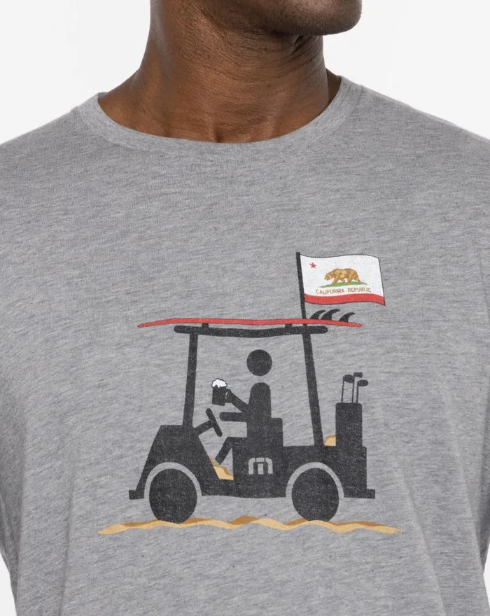 TravisMathew EUREKA TEE Heather Grey Men Tees TravisMathew EUREKA TEE Heather Grey Men Tees