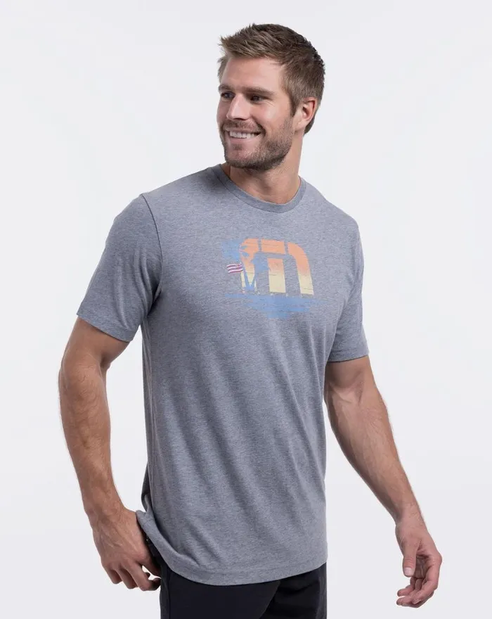 TravisMathew FOURWINDS TEE Heather Grey Men Tees TravisMathew FOURWINDS TEE Heather Grey Men Tees