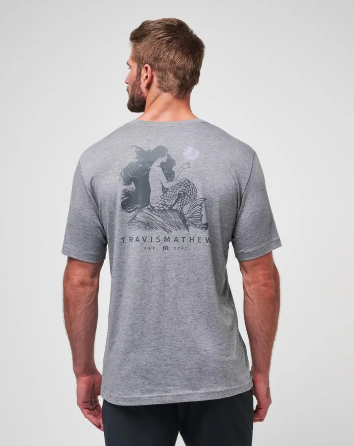 TravisMathew MERMAID CAVES TEE Heather Grey Men Tees
