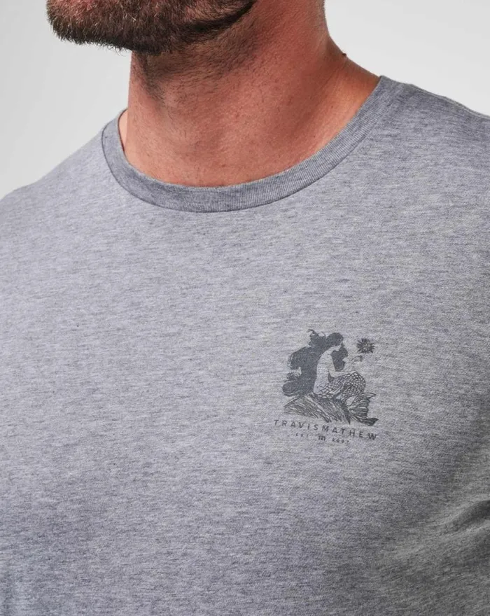 TravisMathew MERMAID CAVES TEE Heather Grey Men Tees TravisMathew MERMAID CAVES TEE Heather Grey Men Tees