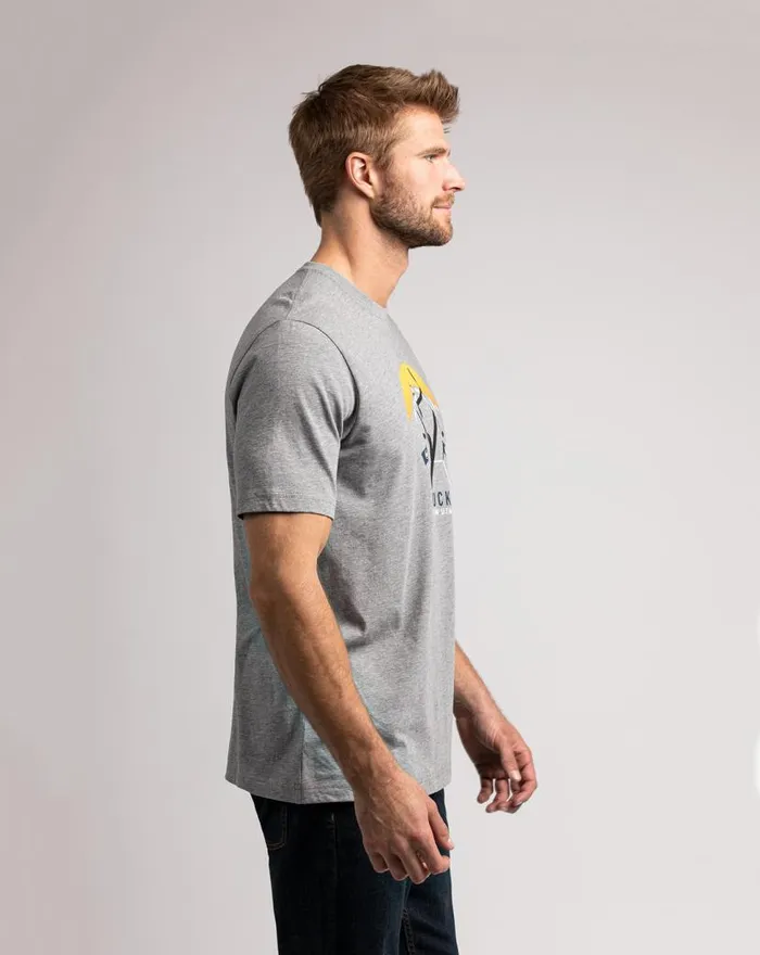 TravisMathew POWDER MOUNTAIN TEE Heather Grey Men Tees TravisMathew POWDER MOUNTAIN TEE Heather Grey Men Tees