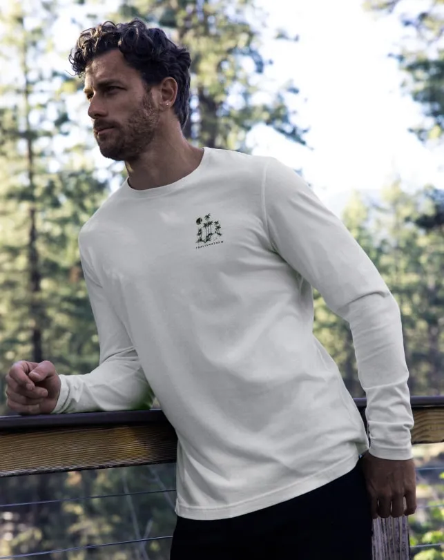 TravisMathew ROLLING WAVES LONG SLEEVE TEE Vanilla Ice Men Tees TravisMathew ROLLING WAVES LONG SLEEVE TEE Vanilla Ice Men Tees