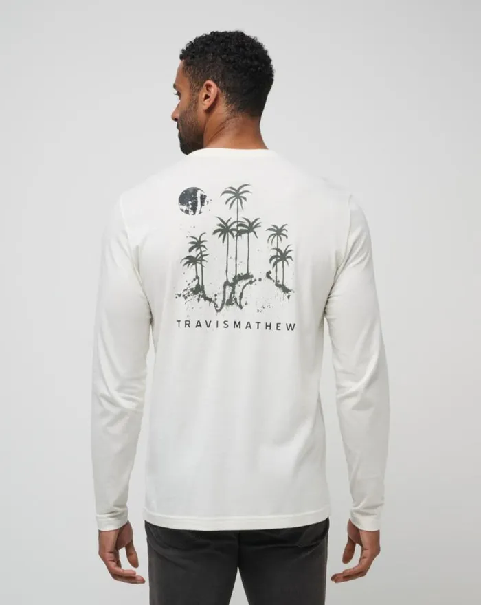 TravisMathew ROLLING WAVES LONG SLEEVE TEE Vanilla Ice Men Tees TravisMathew ROLLING WAVES LONG SLEEVE TEE Vanilla Ice Men Tees