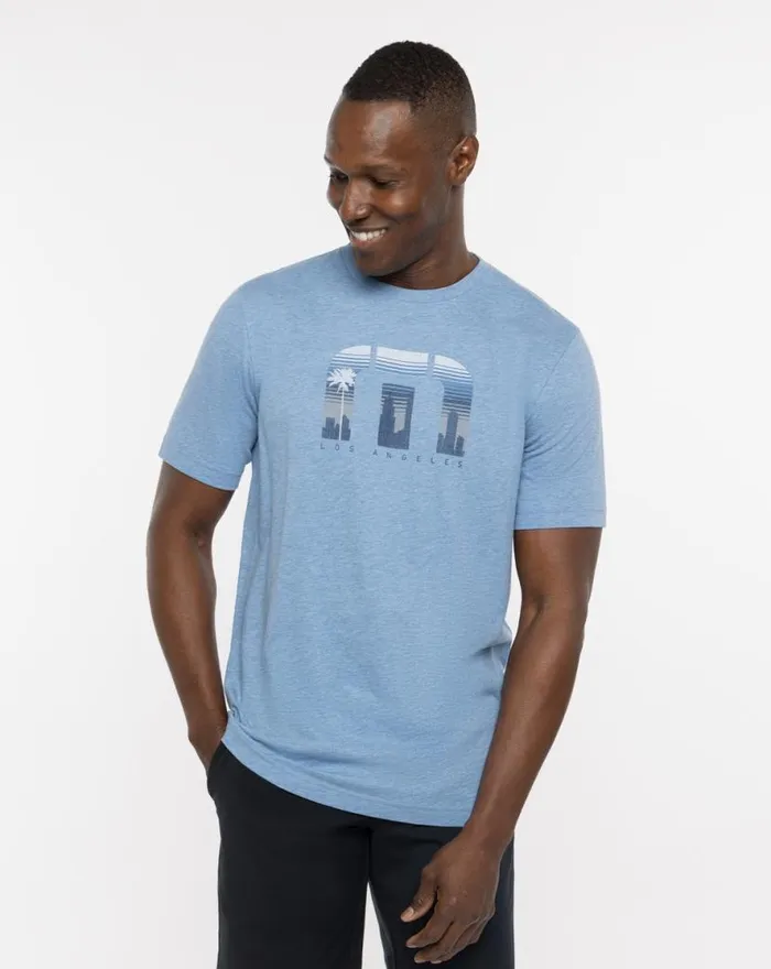TravisMathew SOCAL TEE Heather Blue Men Tees