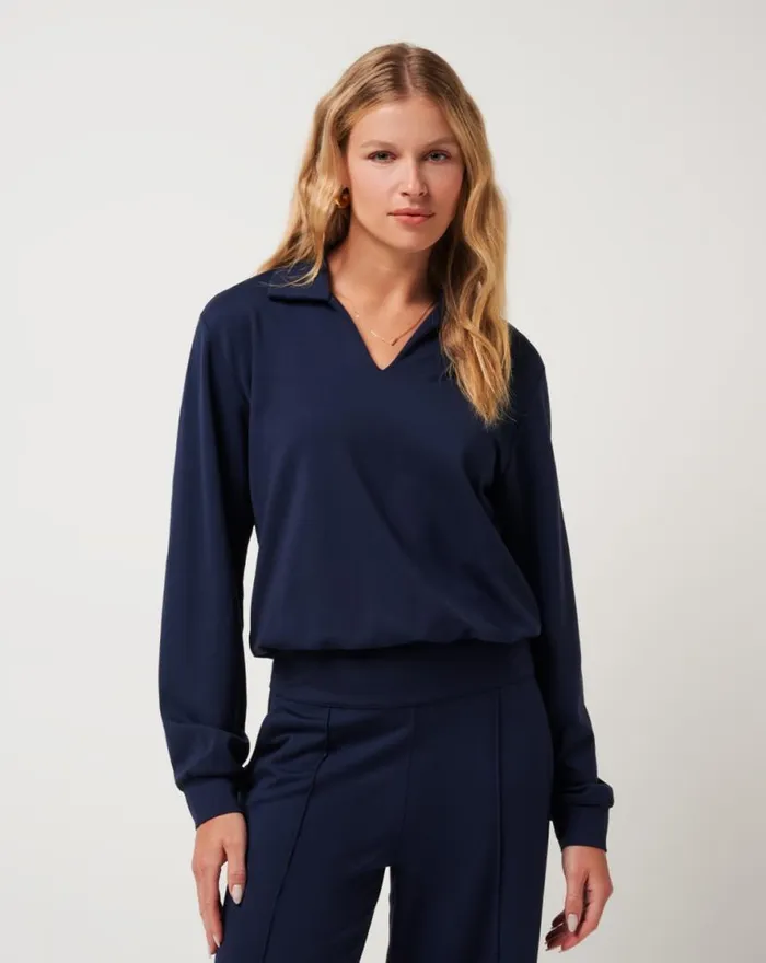 TravisMathew SPA DAY FRIDAY PONTE TOP Navy Blazer Women Shirts and Tops