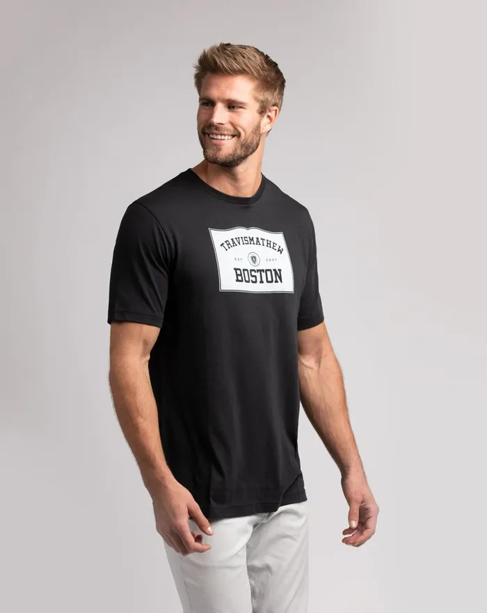 TravisMathew TAKE THE T TEE Black Men Tees TravisMathew TAKE THE T TEE Black Men Tees