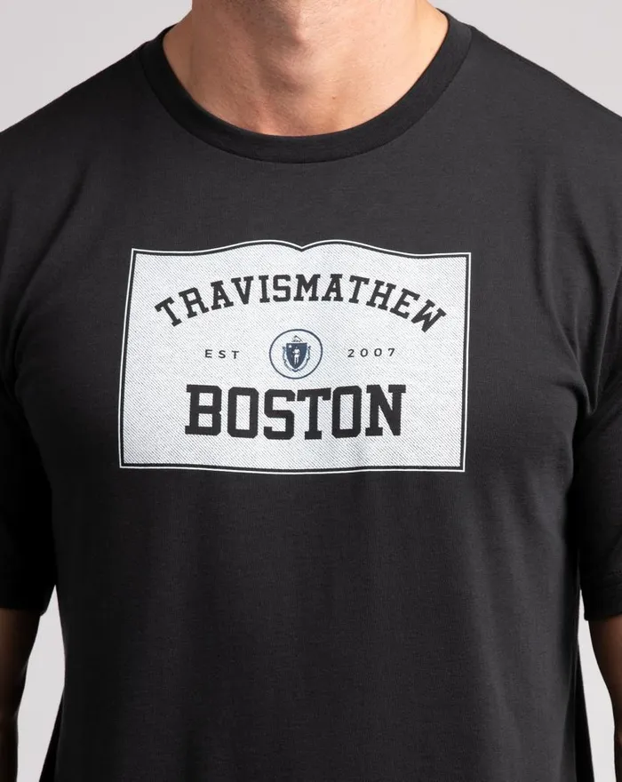 TravisMathew TAKE THE T TEE Black Men Tees TravisMathew TAKE THE T TEE Black Men Tees