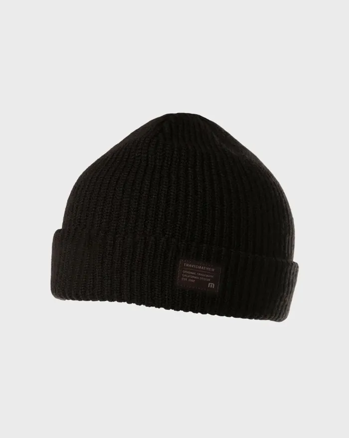 TravisMathew TAKEDOWN BEANIE Black MenWomen Beanies TravisMathew TAKEDOWN BEANIE Black MenWomen Beanies