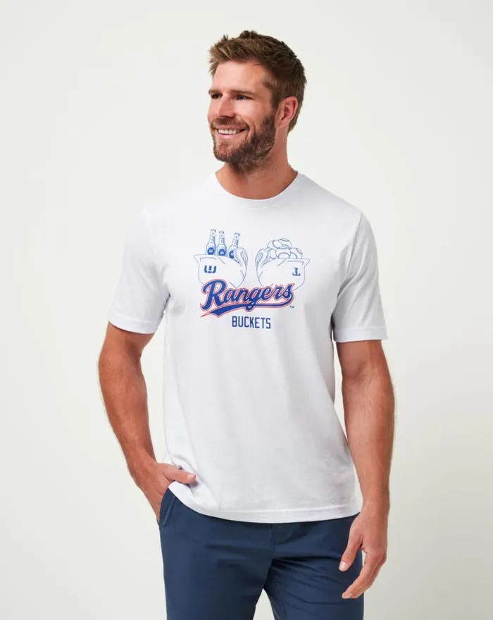 TravisMathew TEXAS RANGERS STRIKE ONE TEE White Men Tees