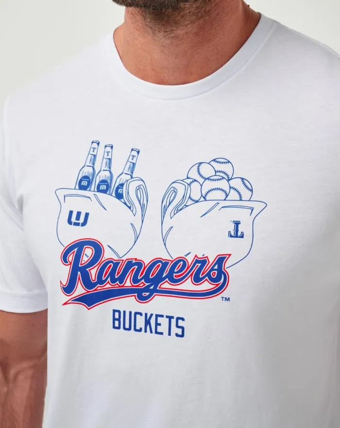 TravisMathew TEXAS RANGERS STRIKE ONE TEE White Men Tees TravisMathew TEXAS RANGERS STRIKE ONE TEE White Men Tees