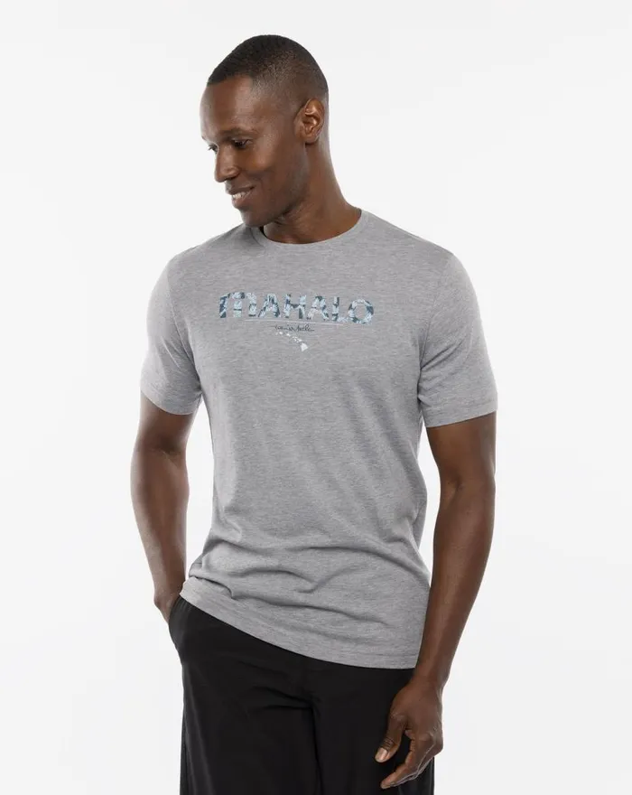 TravisMathew THE BIG ISLE 20 TEE Heather Grey Men Tees