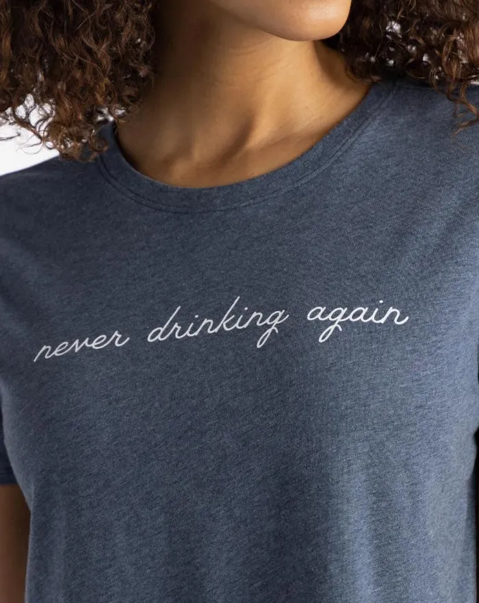 TravisMathew TINY BUBBLES TEE Heather Mood Indigo Women Tees TravisMathew TINY BUBBLES TEE Heather Mood Indigo Women Tees