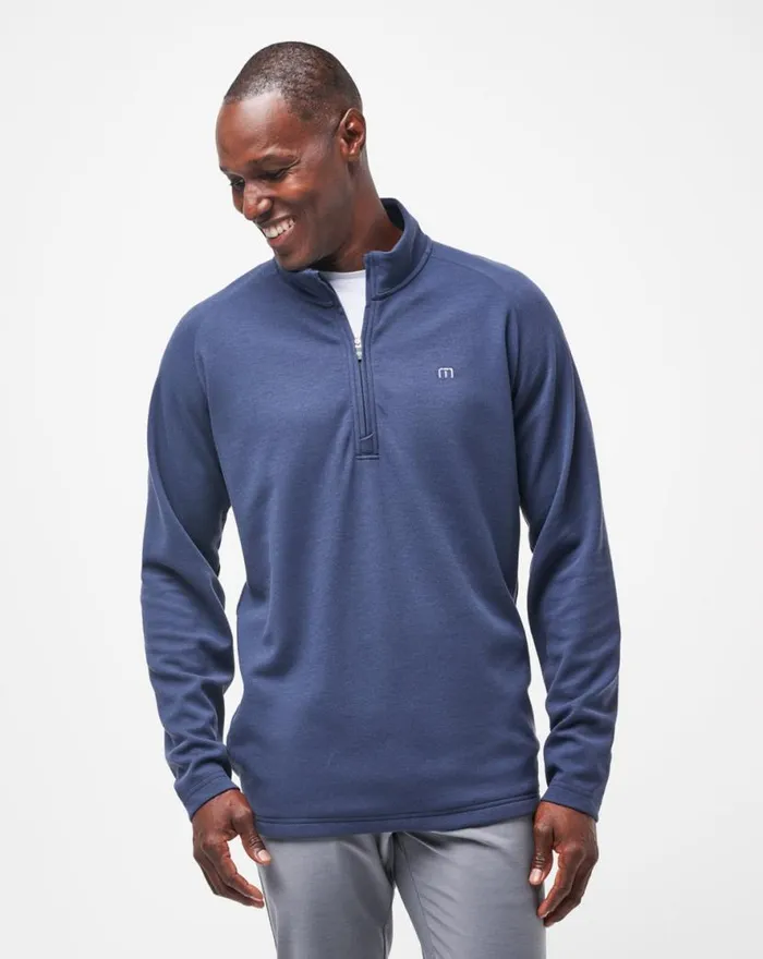 TravisMathew UPGRADED QUARTER ZIP Navy Men Quarter Zips