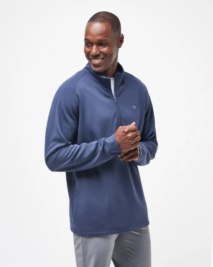 TravisMathew UPGRADED QUARTER ZIP Navy Men Quarter Zips