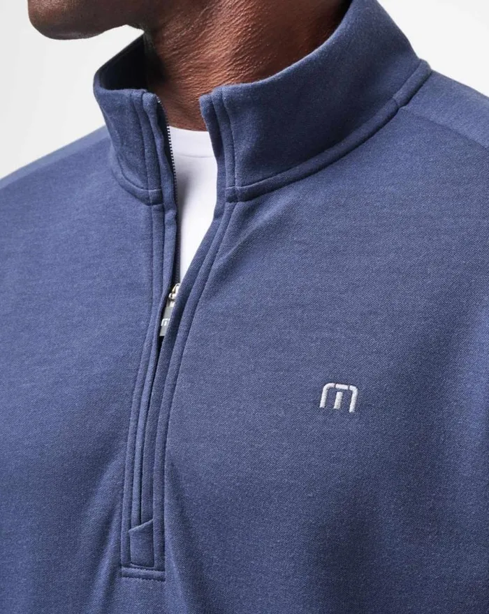 TravisMathew UPGRADED QUARTER ZIP Navy Men Quarter Zips