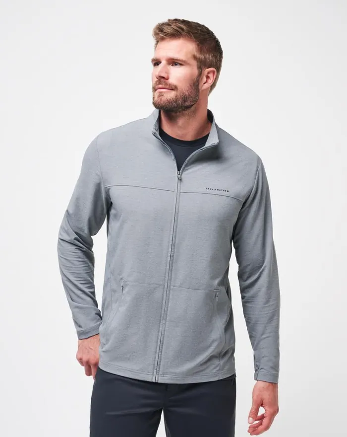 TravisMathew VALLEY VIEW FULL ZIP Heather Grey Men Jackets
