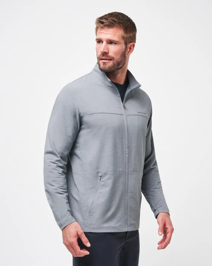 TravisMathew VALLEY VIEW FULL ZIP Heather Grey Men Jackets TravisMathew VALLEY VIEW FULL ZIP Heather Grey Men Jackets