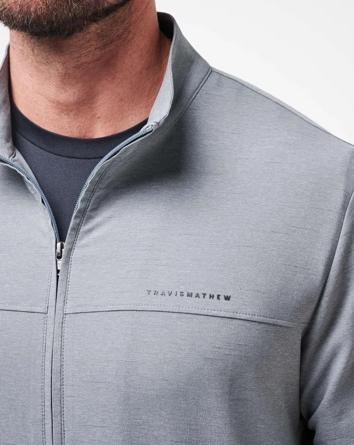 TravisMathew VALLEY VIEW FULL ZIP Heather Grey Men Jackets TravisMathew VALLEY VIEW FULL ZIP Heather Grey Men Jackets