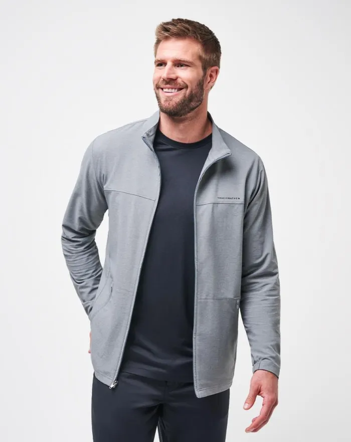 TravisMathew VALLEY VIEW FULL ZIP Heather Grey Men Jackets TravisMathew VALLEY VIEW FULL ZIP Heather Grey Men Jackets