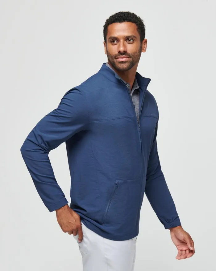 TravisMathew VALLEY VIEW FULL ZIP Heather Navy Men Jackets TravisMathew VALLEY VIEW FULL ZIP Heather Navy Men Jackets