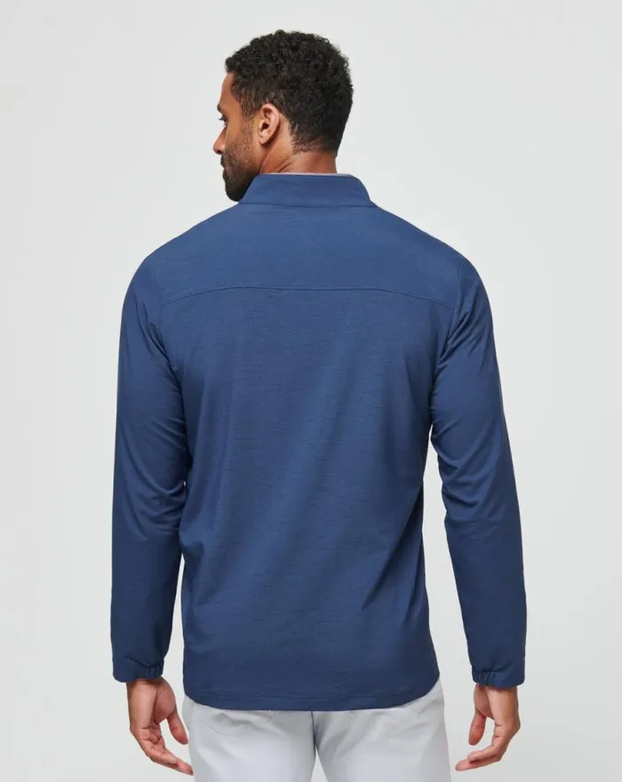 TravisMathew VALLEY VIEW FULL ZIP Heather Navy Men Jackets TravisMathew VALLEY VIEW FULL ZIP Heather Navy Men Jackets