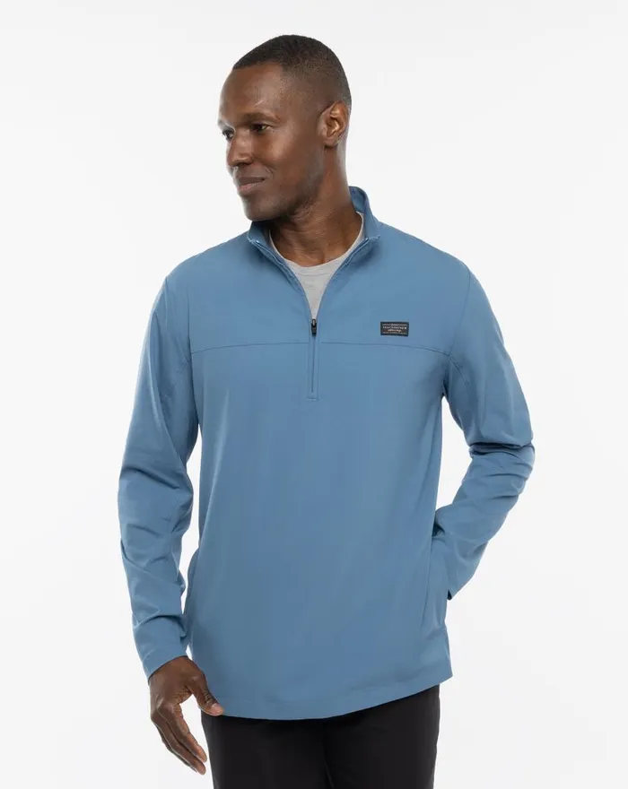 TravisMathew WANDERLUST QUARTER ZIP Copen Blue Men Quarter Zips