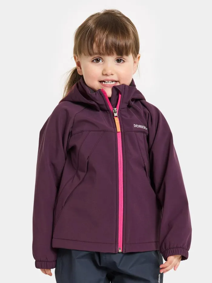 Troel Kids039 Jacket Plumb Kids Didriksons Softshell Jackets