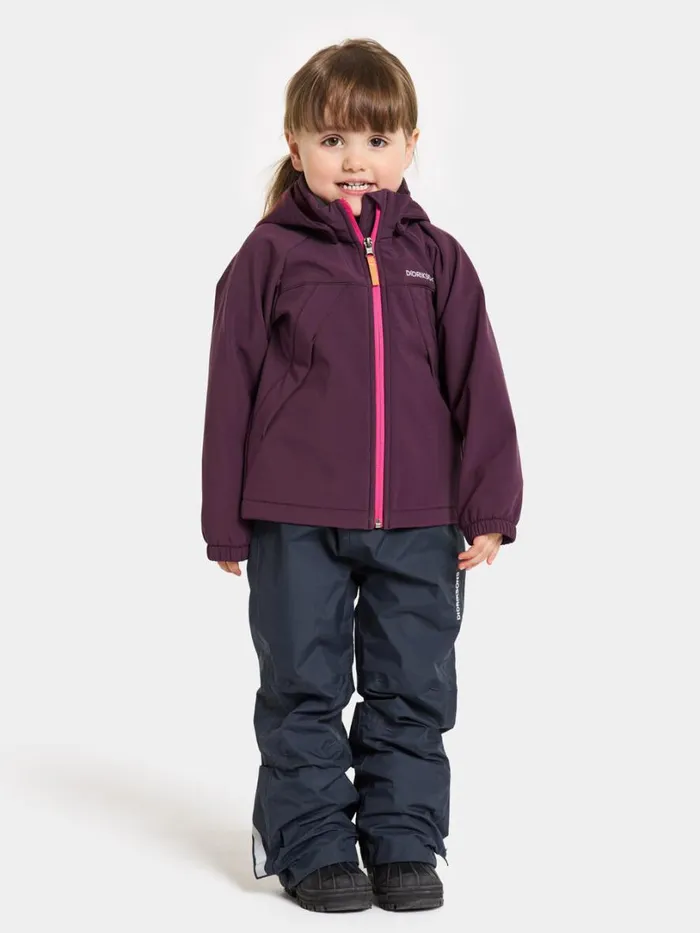 Troel Kids039 Jacket Plumb Kids Didriksons Softshell Jackets