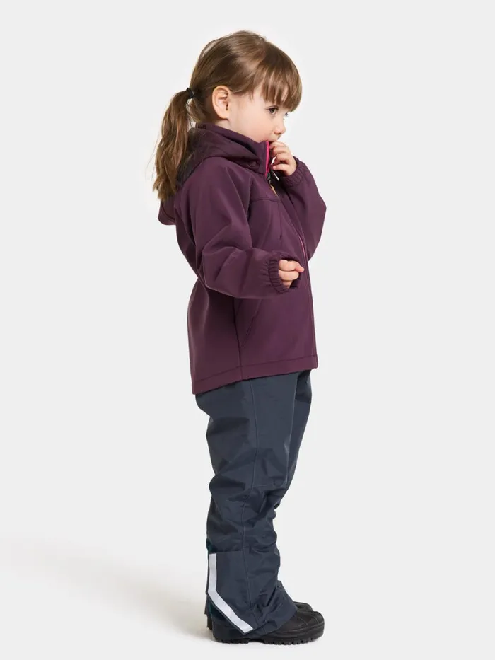 Troel Kids039 Jacket Plumb Kids Didriksons Softshell Jackets