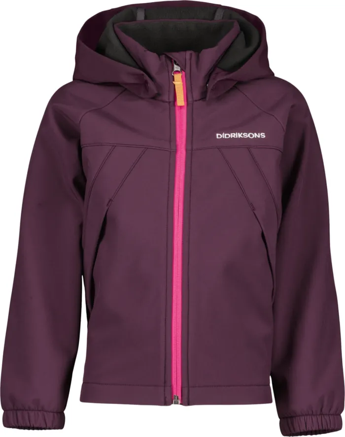 Troel Kids039 Jacket Plumb Kids Didriksons Softshell Jackets