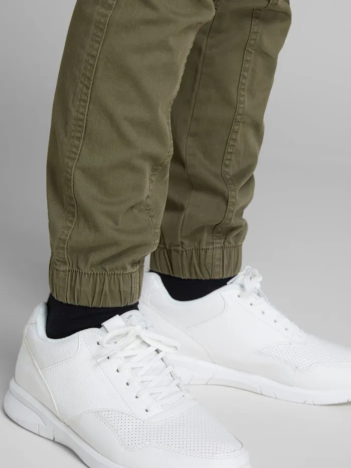 Trousers JACK and JONES Junior BOYS PAUL FLAKE AKM 715 CARGO TROUSERS Green Olive Night