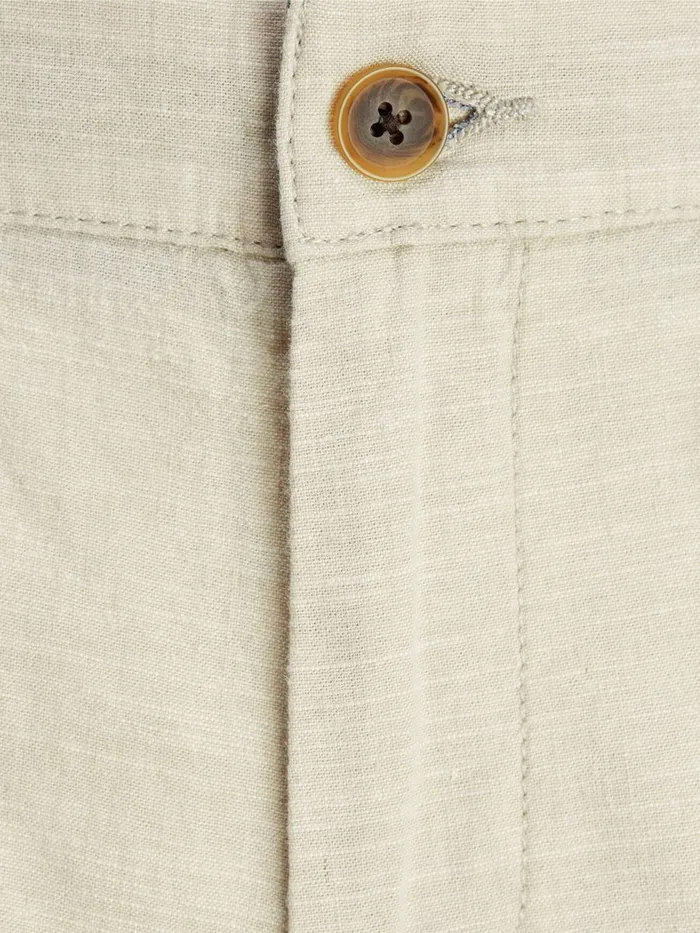 Trousers JACK and JONES Mens ACE LINEN AKM 985 CHINOS White Silver Birch
