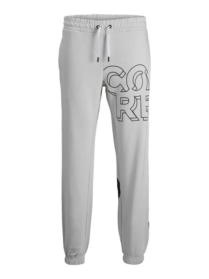 Trousers JACK and JONES Mens BIG LOGO SWEATPANTS Grey Glacier Gray Gift 4 You