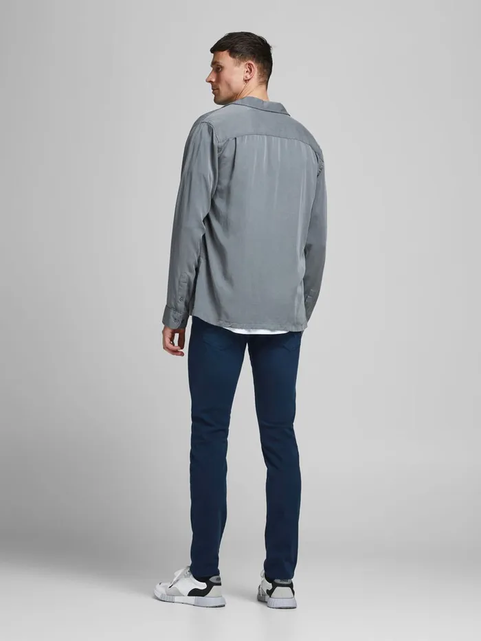 Trousers JACK and JONES Mens GLENN ICON AMA 558 SLIM FIT JEANS Blue Navy Blazer