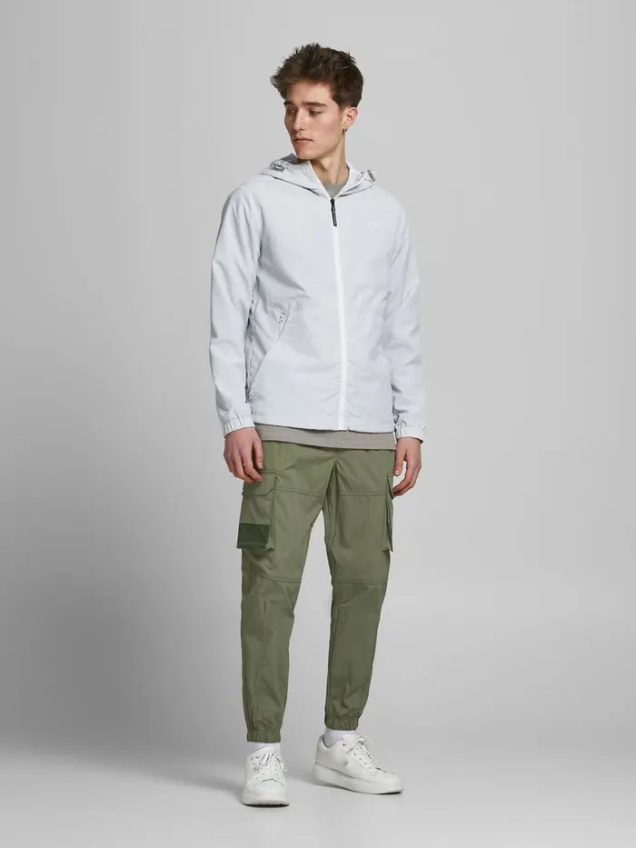 Trousers JACK and JONES Mens GORDON ROSS CARGO TROUSERS Green Deep Lichen Green