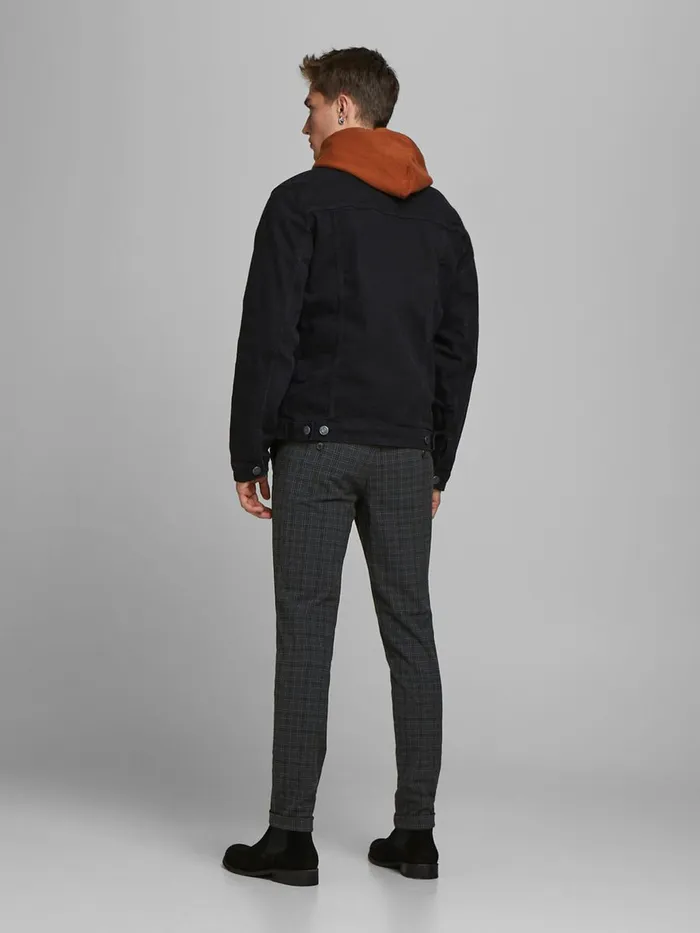 Trousers JACK and JONES Mens MARCO CONNOR AKM 1038 TROUSERS Grey Dark Grey