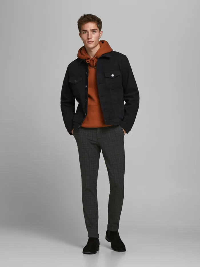 Trousers JACK and JONES Mens MARCO CONNOR AKM 1038 TROUSERS Grey Dark Grey