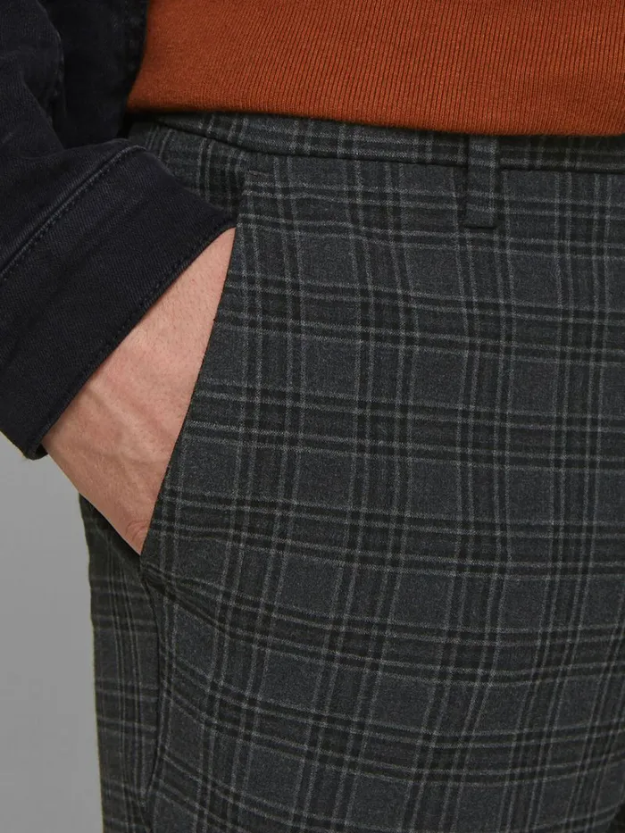 Trousers JACK and JONES Mens MARCO CONNOR AKM 1038 TROUSERS Grey Dark Grey