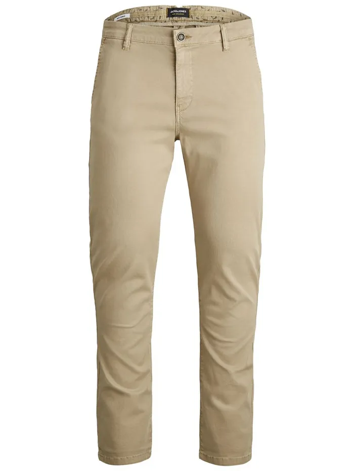 Trousers JACK and JONES Mens MARCO FRED AMA CHINOS Beige White Pepper