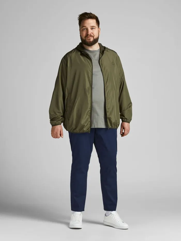Trousers JACK and JONES Mens MARCO PLUS SIZE CHINOS Blue Navy Blazer