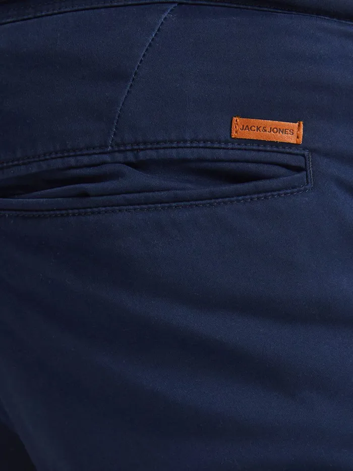 Trousers JACK and JONES Mens MARCO PLUS SIZE CHINOS Blue Navy Blazer