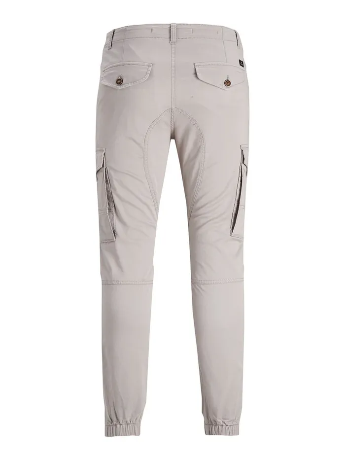 Trousers JACK and JONES Mens PAUL FLAKE AKM 542 CARGO TROUSERS Grey Drizzle