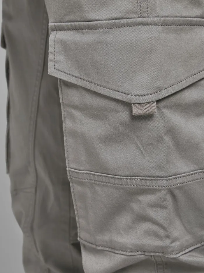 Trousers JACK and JONES Mens PAUL FLAKE AKM CARGO TROUSERS Grey Sedona Sage
