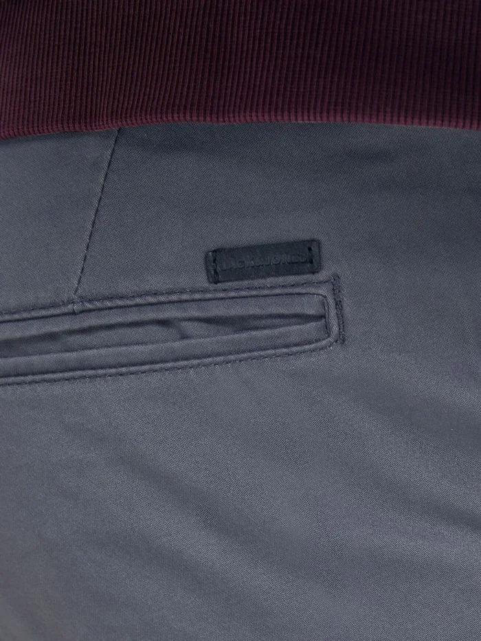 Trousers JACK and JONES Mens SLIM FIT CHINOS Grey Asphalt