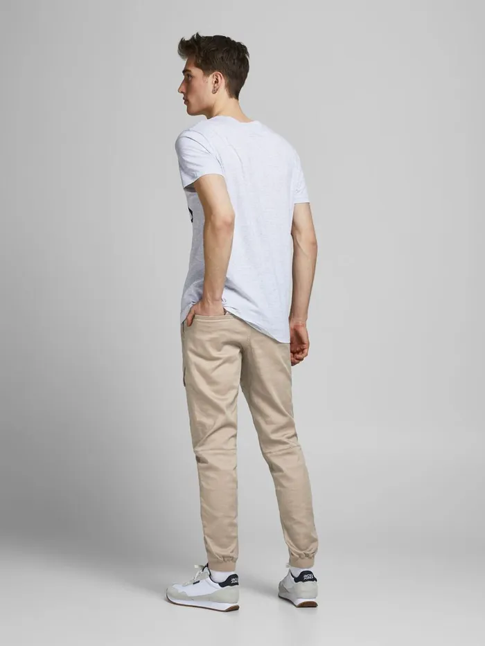 Trousers JACK and JONES Mens WILL GUS TROUSERS Beige Crockery