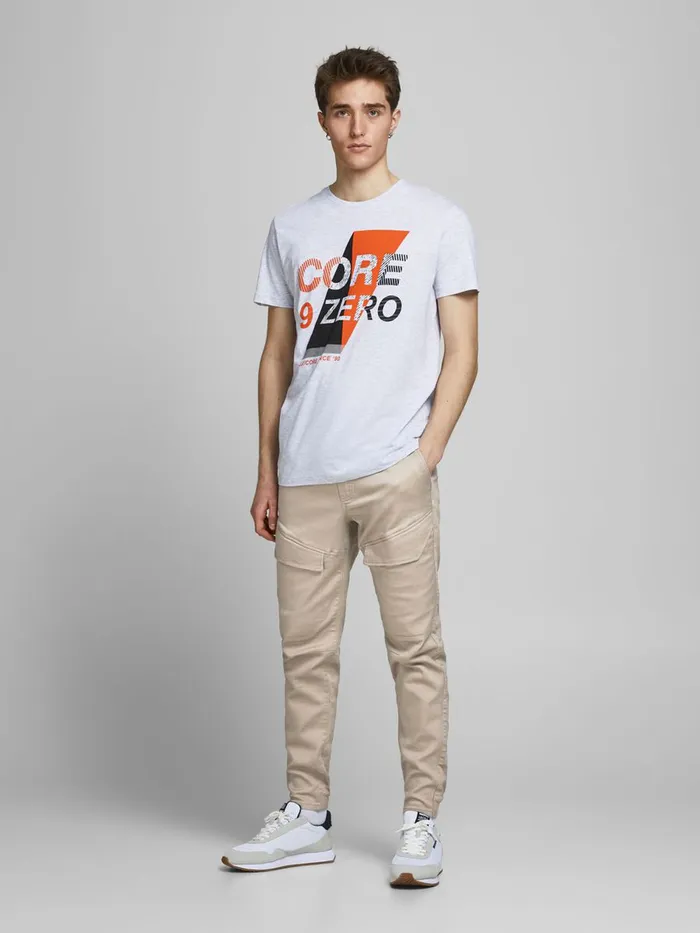 Trousers JACK and JONES Mens WILL GUS TROUSERS Beige Crockery